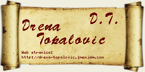 Drena Topalović vizit kartica